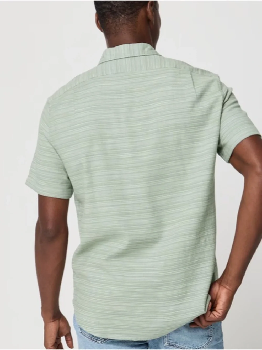 J crew quarry green Short-sleeve slub dobby shirt